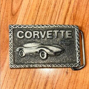 Corvette Silver Belt Buckle